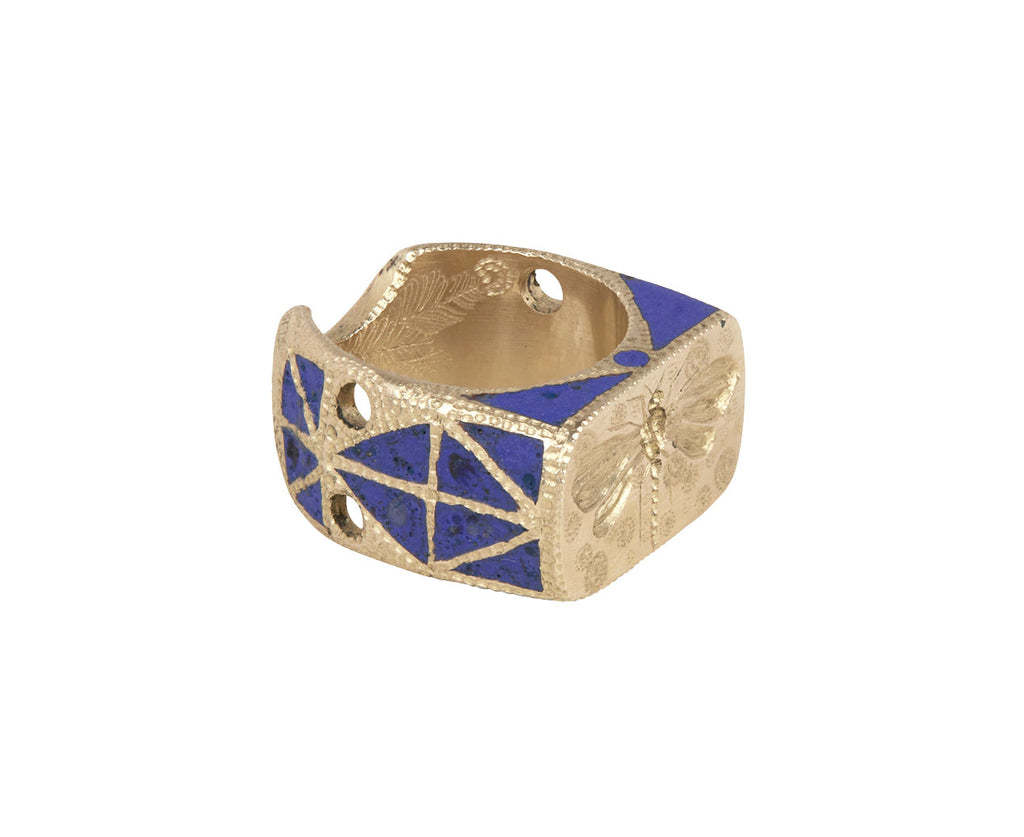 ELIRD Enamel Dragonfly Signet Ring Other Side