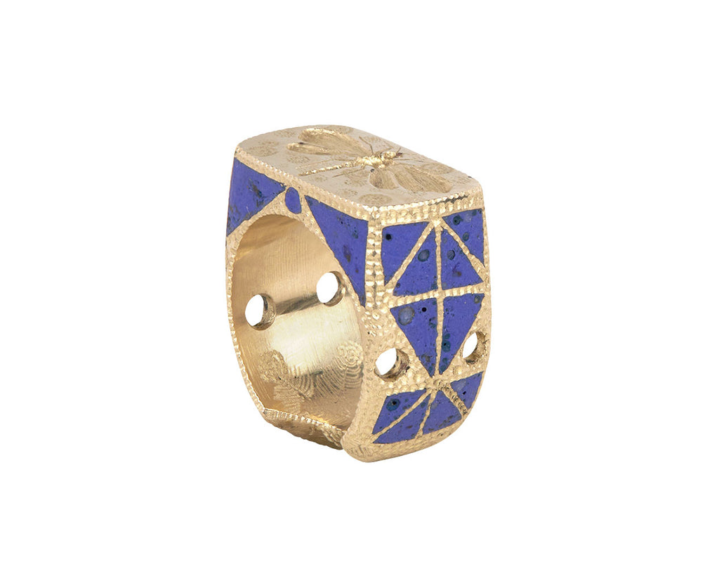 ELIRD Enamel Dragonfly Signet Ring Top