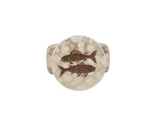 Double Pisces Signet Ring
