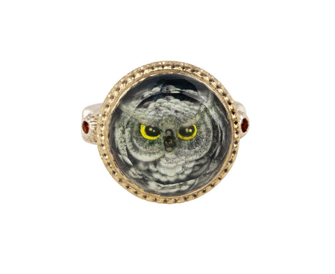 ELIRD Reverse Carved Owl Ring