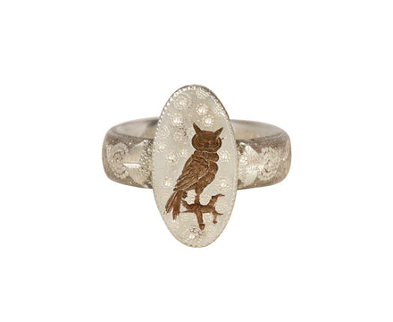 ELIRD Owl Signet Ring