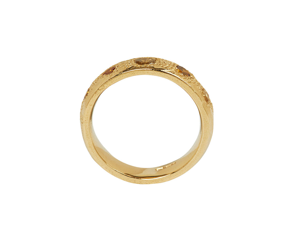 Ellis Mhairi Cameron Whisky Diamond Scatter Ring - top down