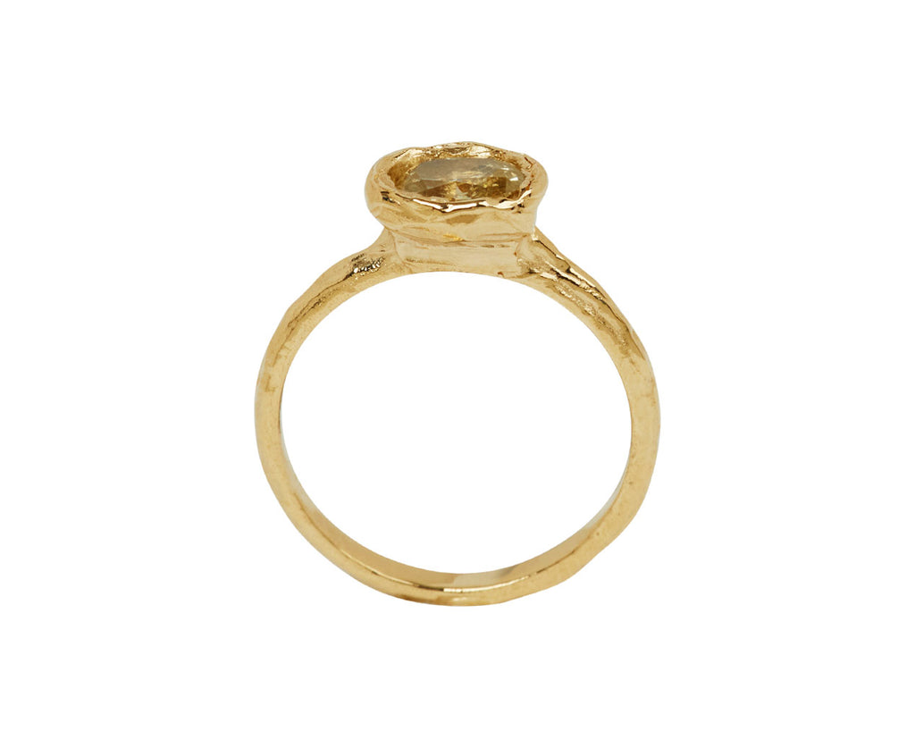 Ellis Mhairi Cameron East-West Grey Diamond Organic Ring - top down