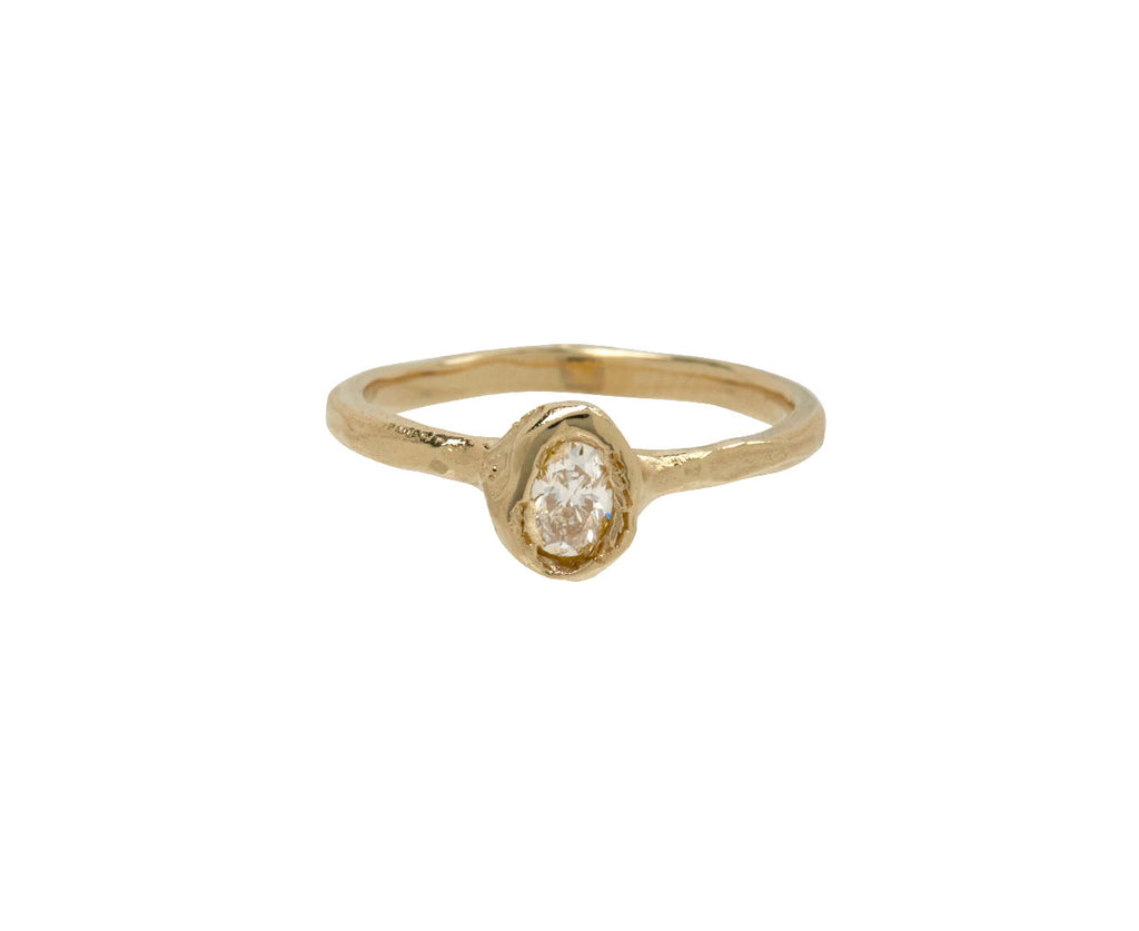 Organic Pink Champagne Diamond Solitaire