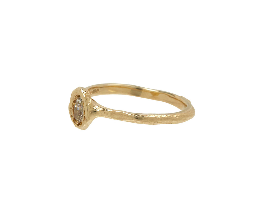 Organic Pink Champagne Diamond Solitaire