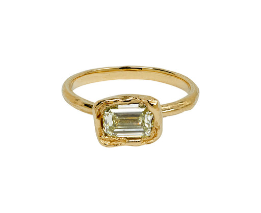 Armach Asscher Lemon Diamond Organic Ring