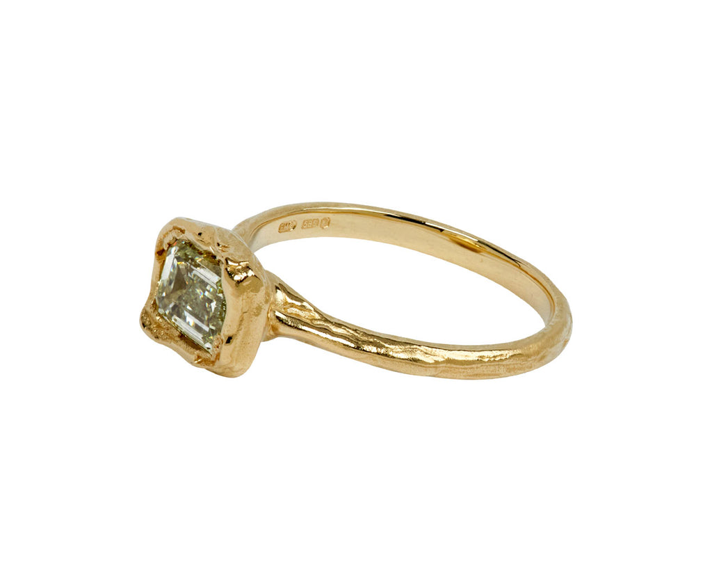 Armach Asscher Lemon Diamond Organic Ring