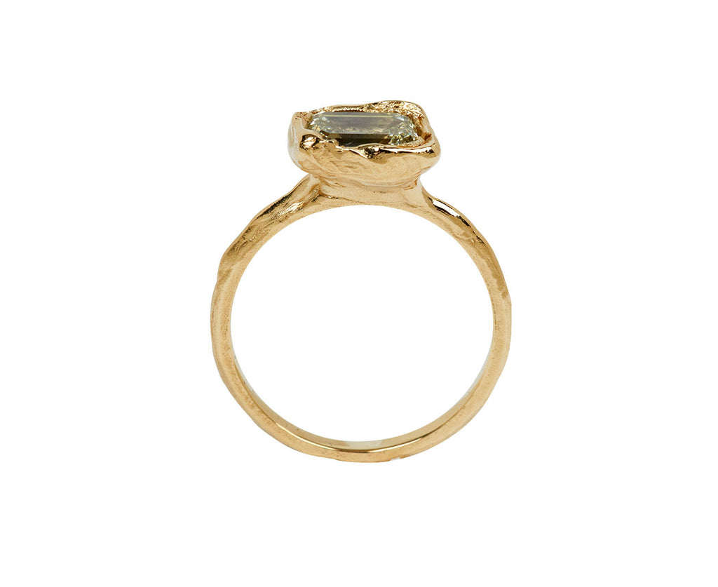 Armach Asscher Lemon Diamond Organic Ring