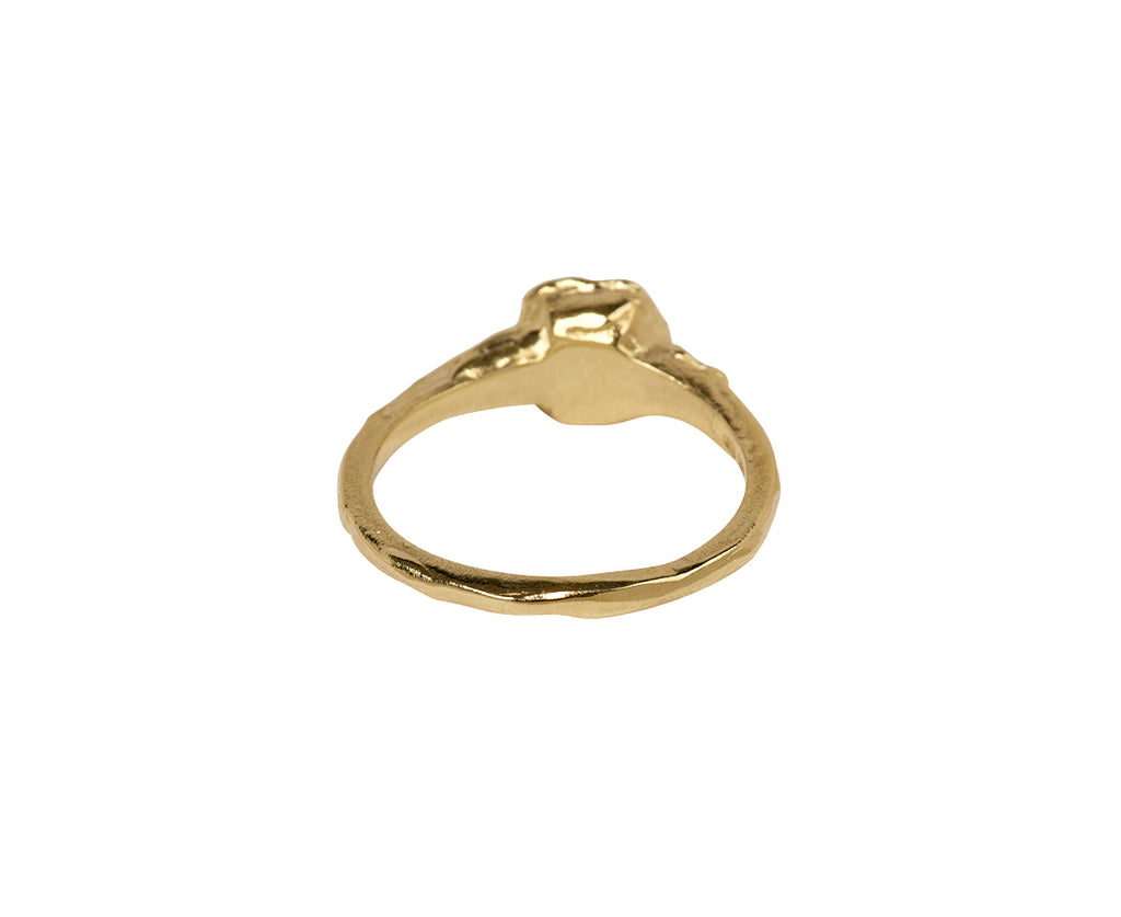 Champagne Three Stone Diamond Armach Engagement Ring