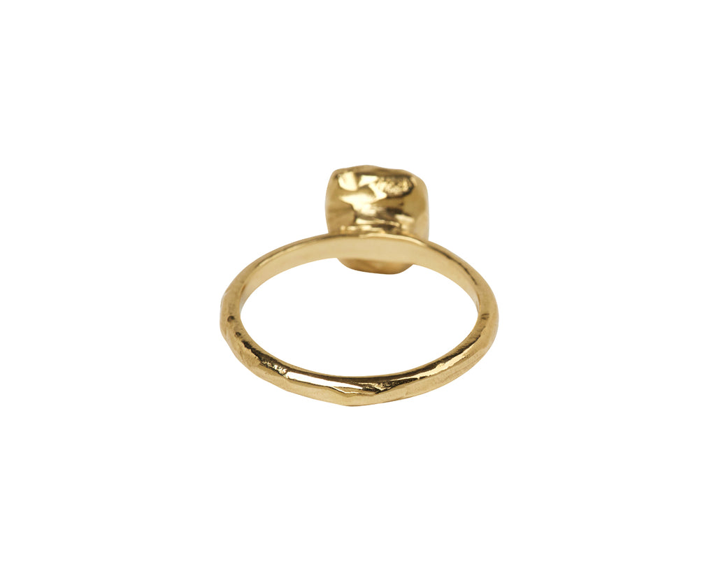 Emerald Cut Chocolate Diamond Organic Armach Engagement Ring