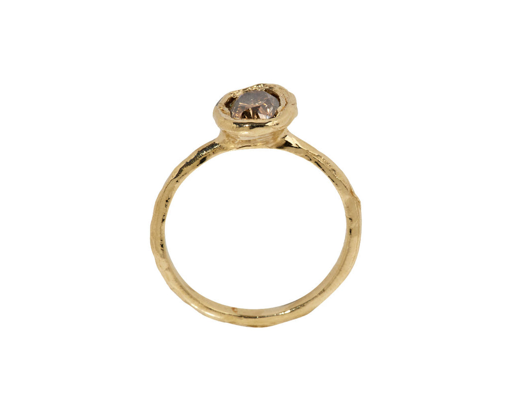 Organic Oval Chocolate Diamond Ring