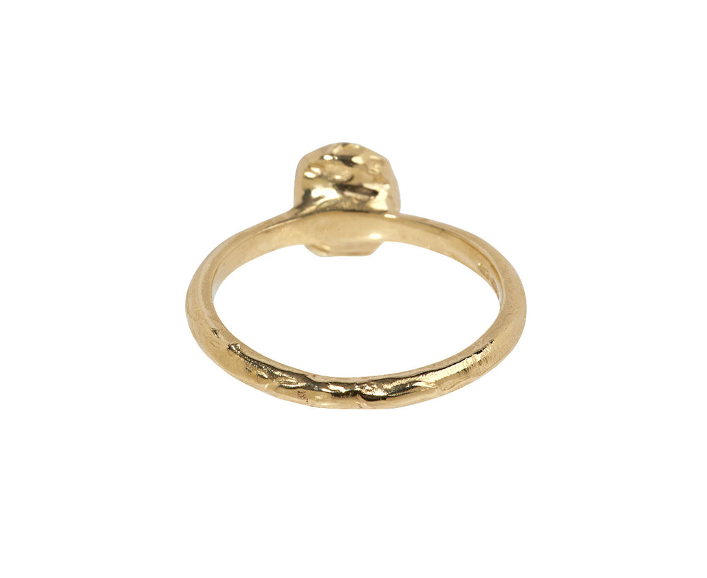 Organic Oval Deep Lemon Diamond Ring