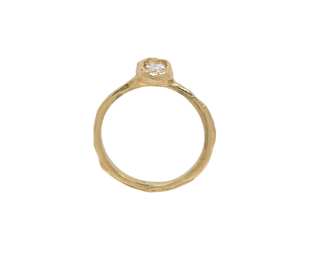 Organic Oval Icy Diamond Solitaire