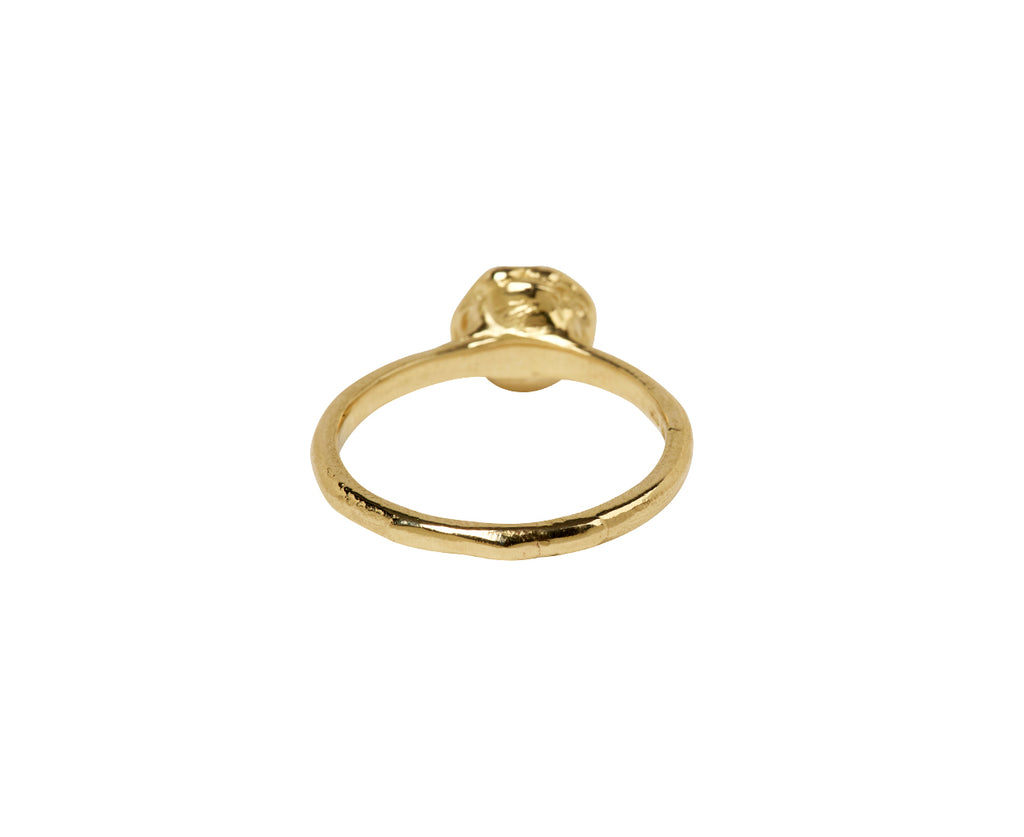 Old Cut Champagne Diamond Organic Engagement Ring