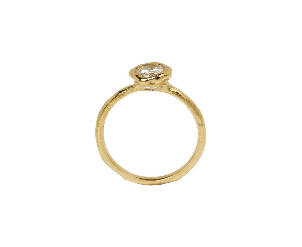 Old Cut Champagne Diamond Organic Engagement Ring