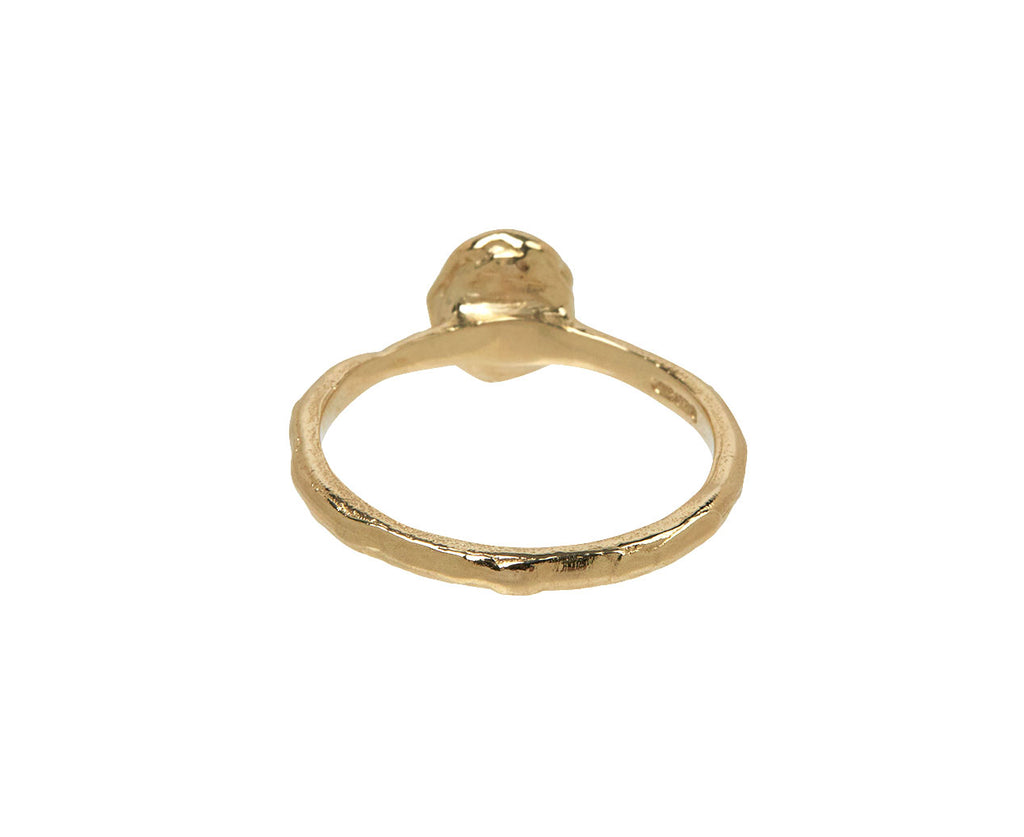 Organic Champagne Oval Diamond Solitaire