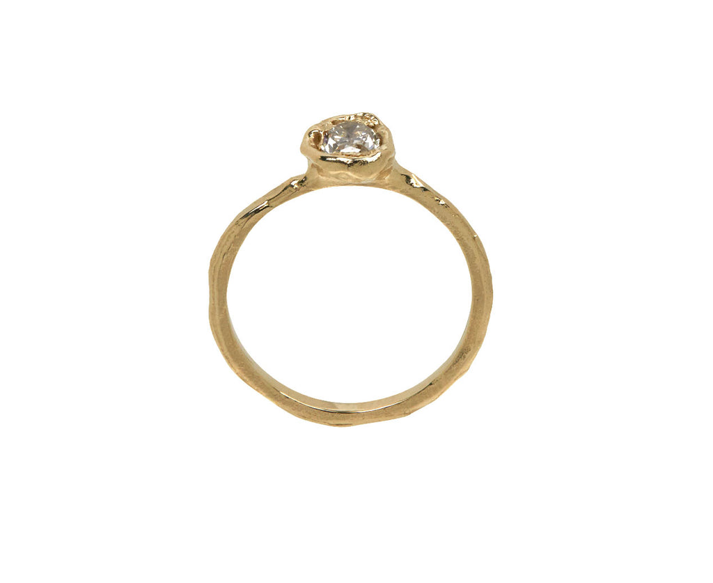 Organic Champagne Oval Diamond Solitaire