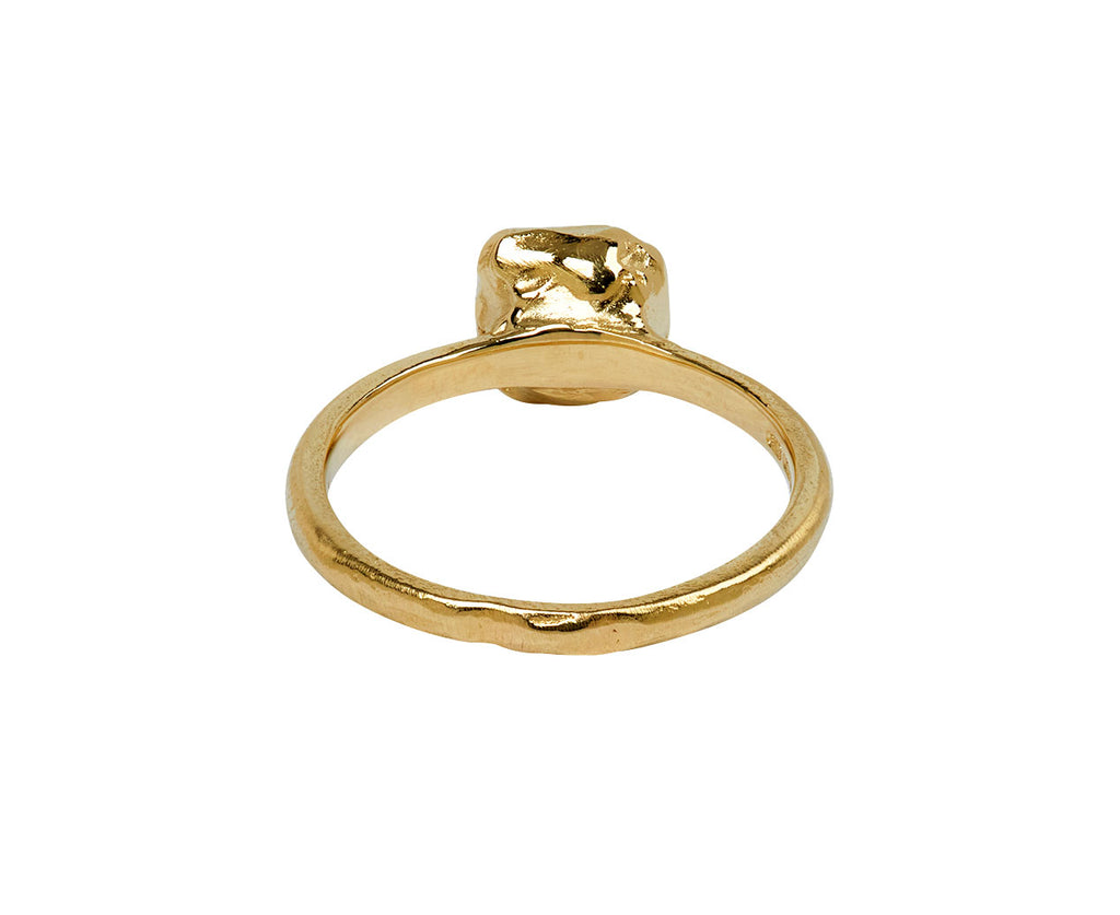 Pale Champagne Diamond Organic Engagement Ring
