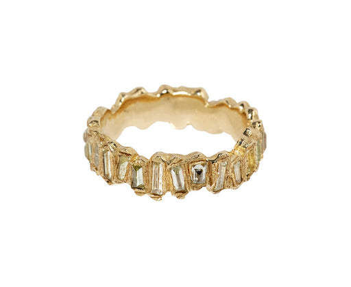 Molten Lemon Baguette Diamond Eternity Scatter Ring