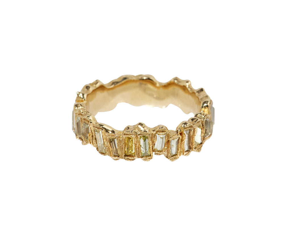 Molten Lemon Baguette Diamond Eternity Scatter Ring