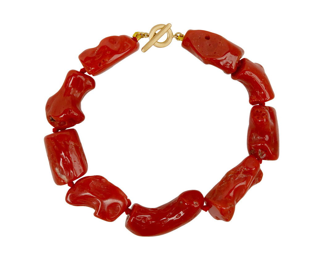 Elva Heirloom Coral Beaded Bracelet