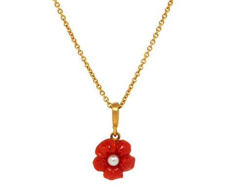 Coral Fiore Pendant Necklace - TWISTonline 