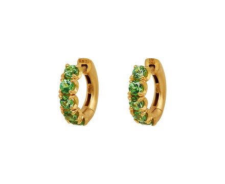 Tsavorite Garnet Flamina Hoop Earrings - TWISTonline 