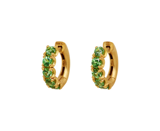 Tsavorite Garnet Flamina Hoop Earrings - TWISTonline 
