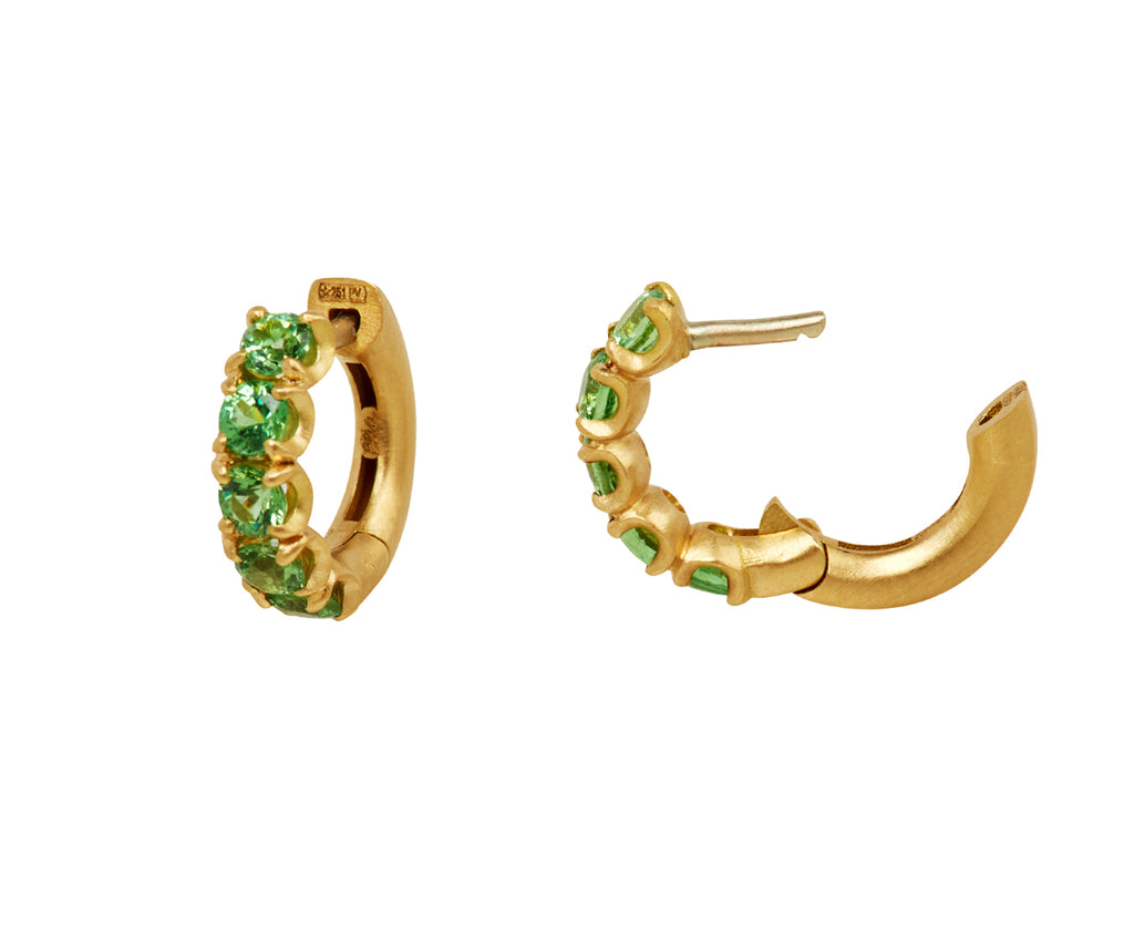 Tsavorite Garnet Flamina Hoop Earrings - TWISTonline 