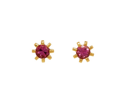 Pink Tourmaline Stella Stud Earrings - TWISTonline 