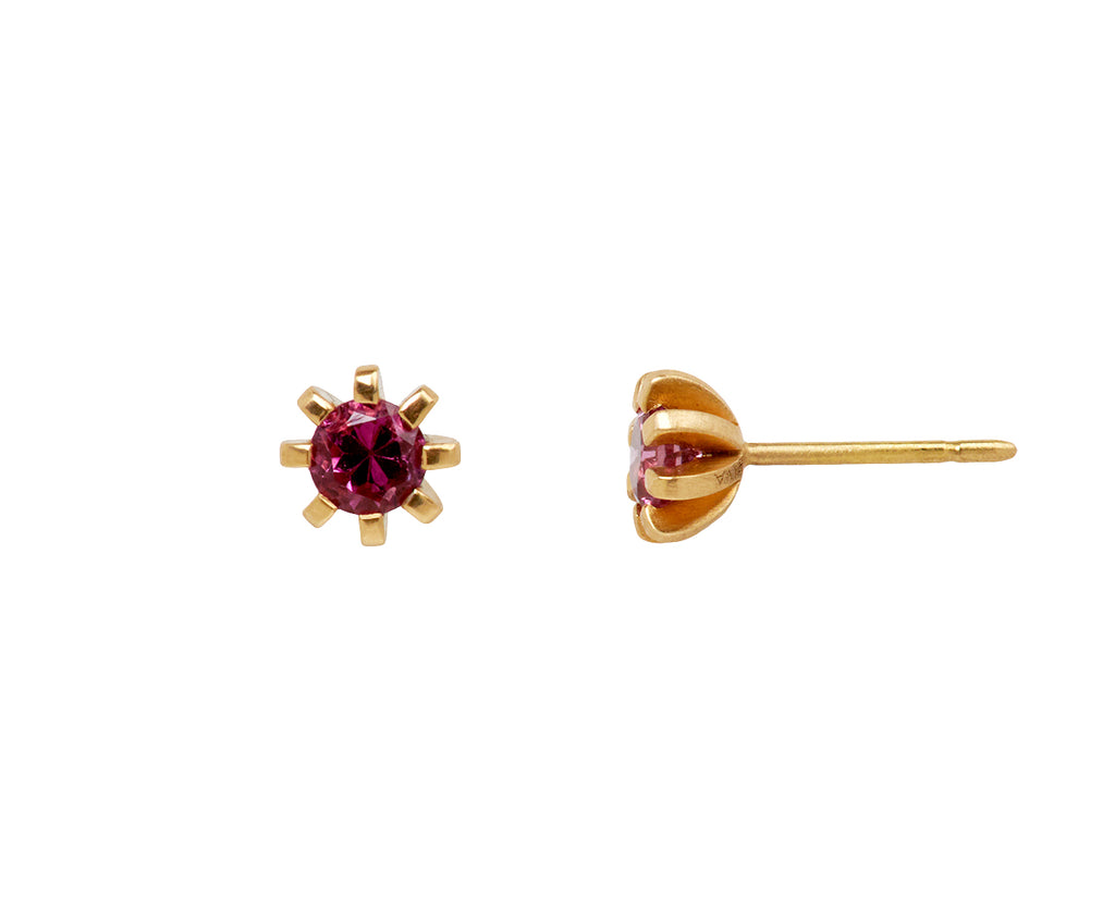 Pink Tourmaline Stella Stud Earrings - TWISTonline 