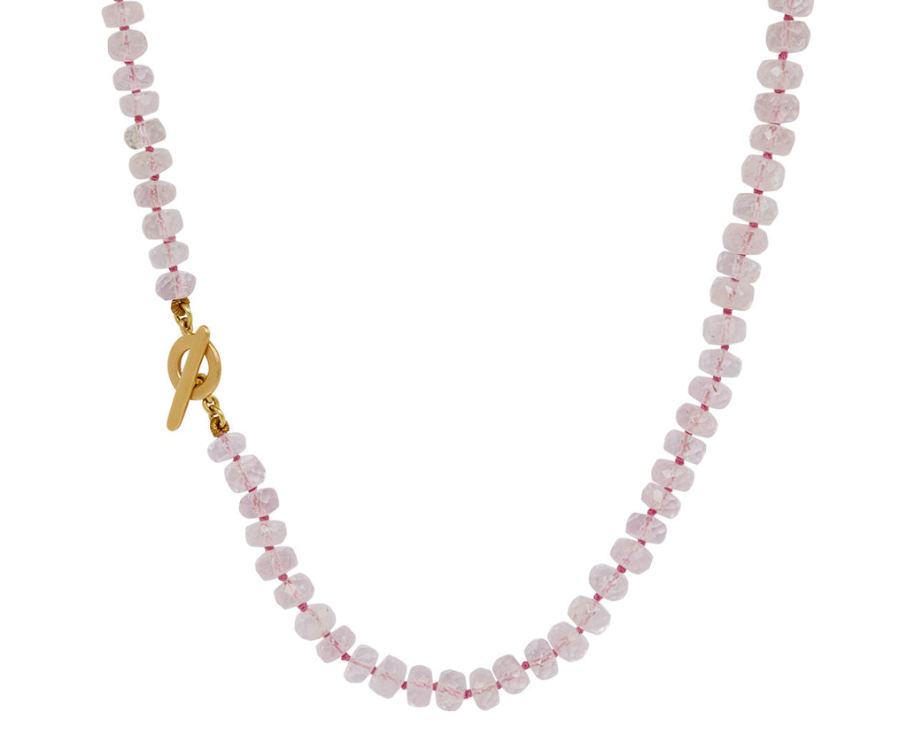 Elva Morganite Beaded Necklace - closure