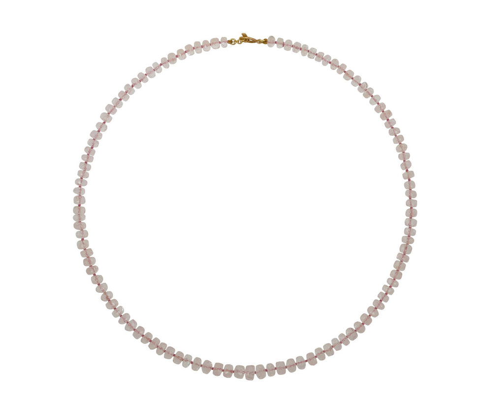 Elva Morganite Beaded Necklace - top down