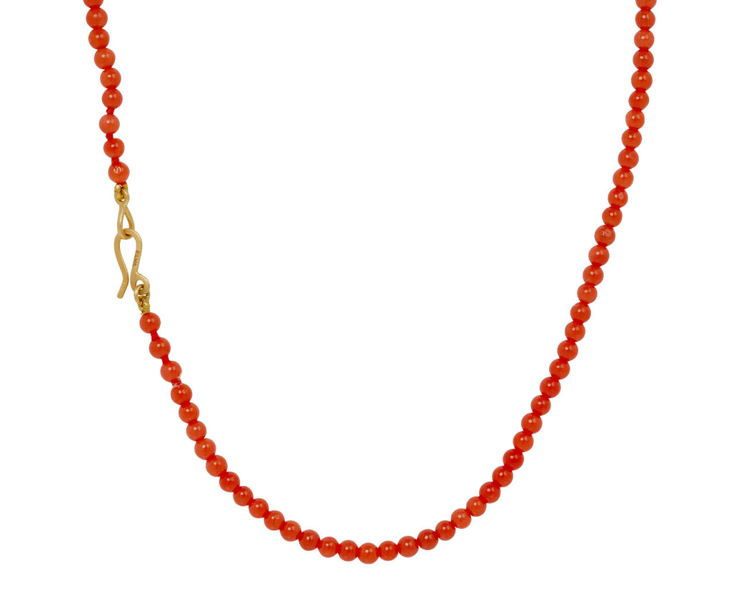Elva Coral Beaded Necklace - closure