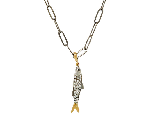 Elva Diamond Sardine Pendant Necklace