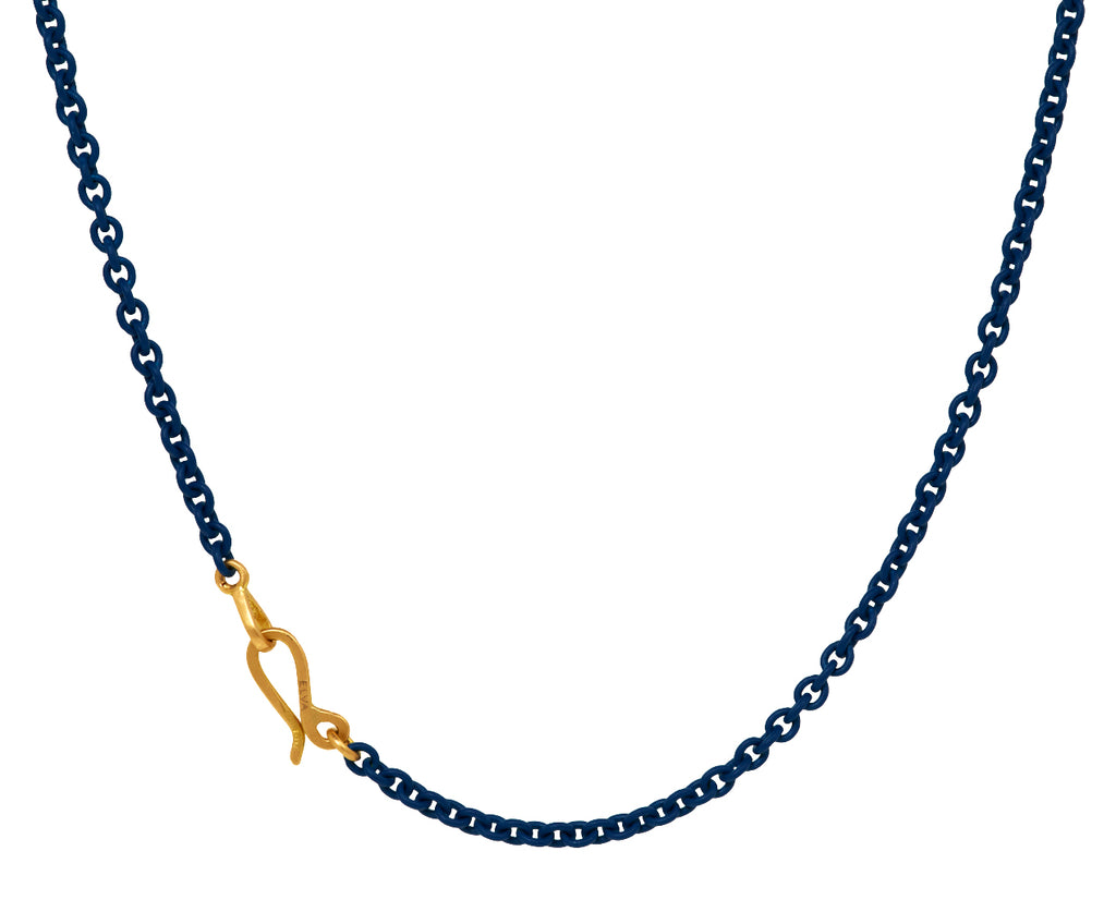 SILVER OWL (SOUTH SEA PEARL) ON BLUE CHAIN - TWISTonline 