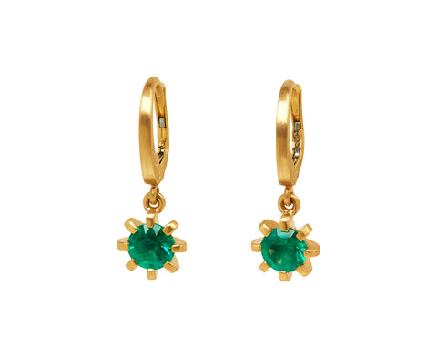 Zambian Emerald Stella Earrings - TWISTonline 