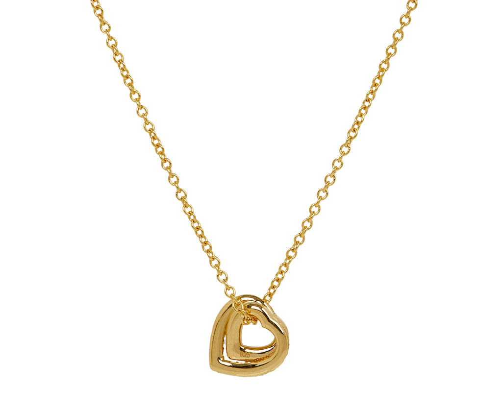 Half Diamond Infinity Loop Pendant Necklace