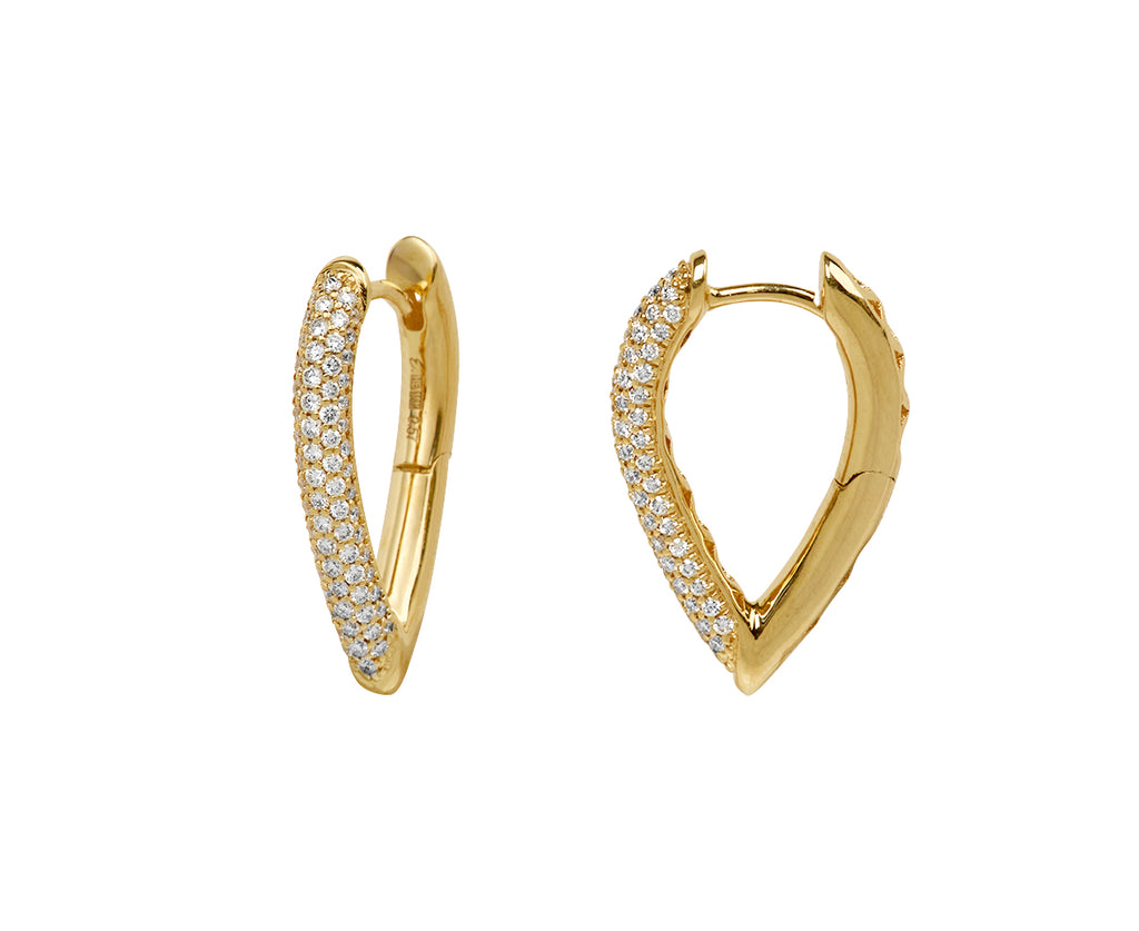 Diamond Drop Link Earrings