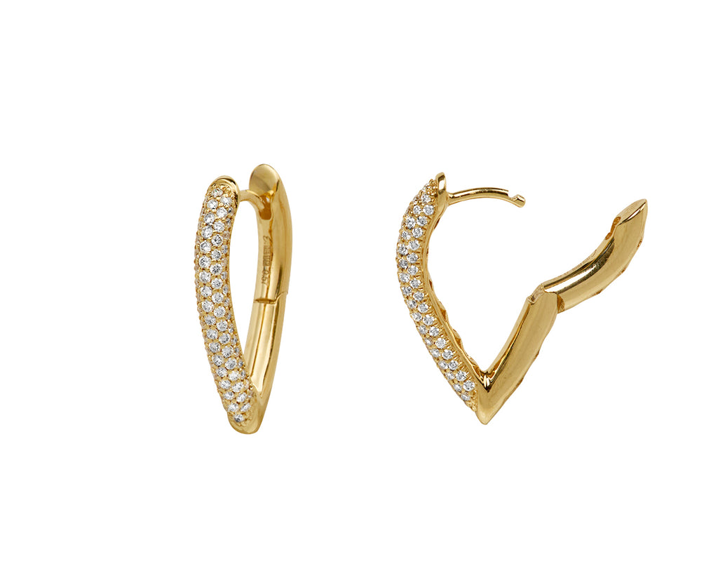 Diamond Drop Link Earrings