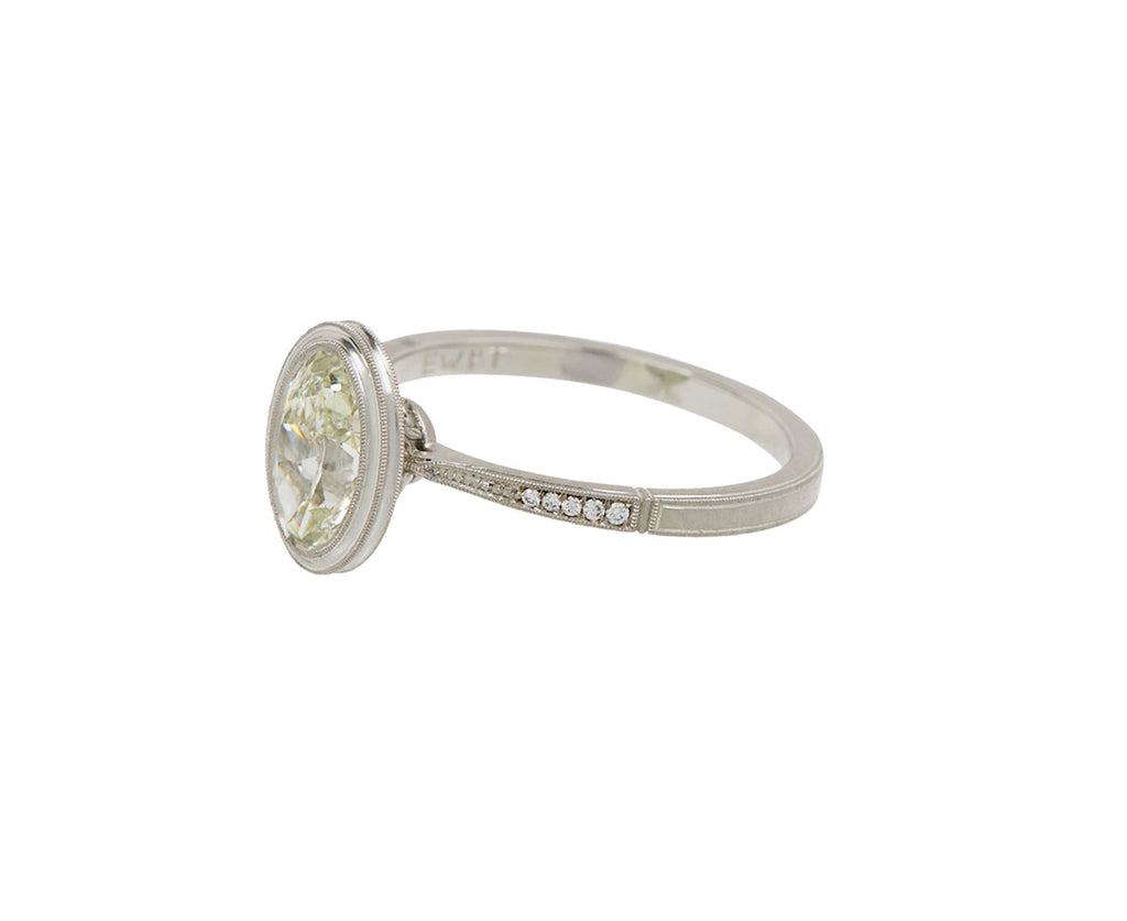 Antique Oval Diamond Loyal Bezel Ring