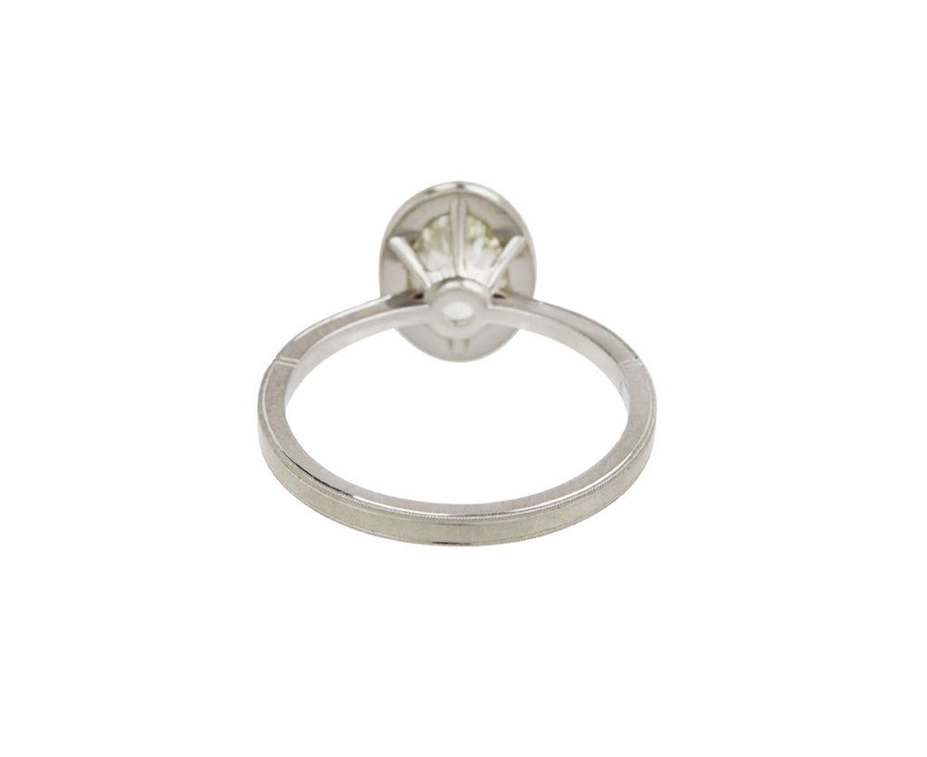 Antique Oval Diamond Loyal Bezel Ring