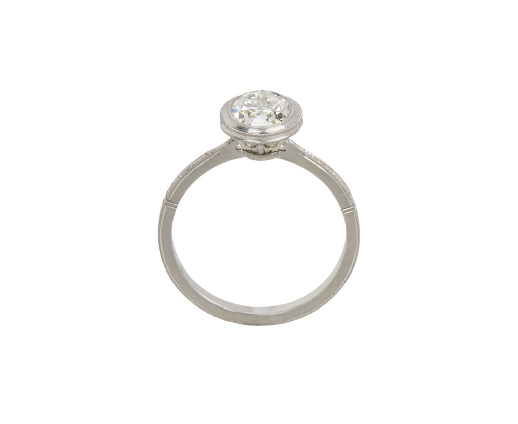 Antique Oval Diamond Loyal Bezel Ring