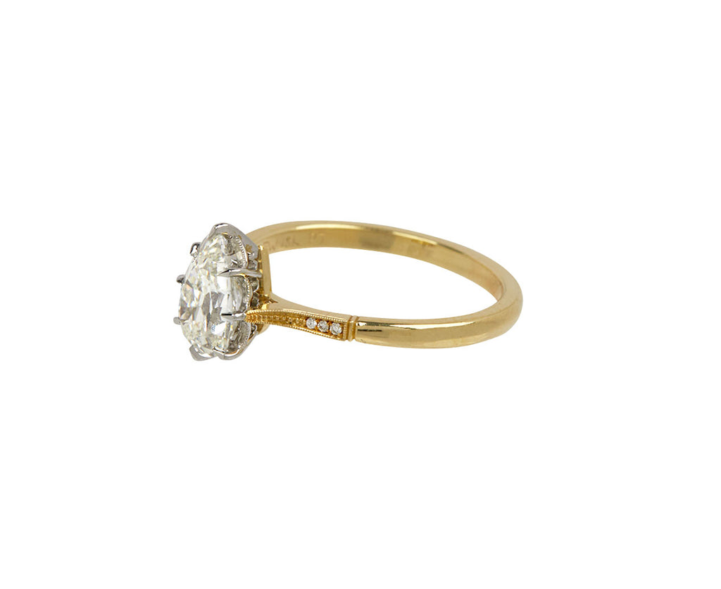 Erika Winters Antique Pear Diamond Margot Ring