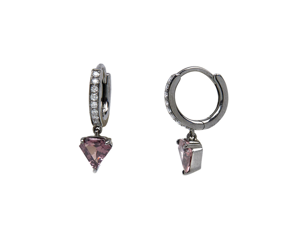 Pink Spinel Kent Geo Hoop Earrings