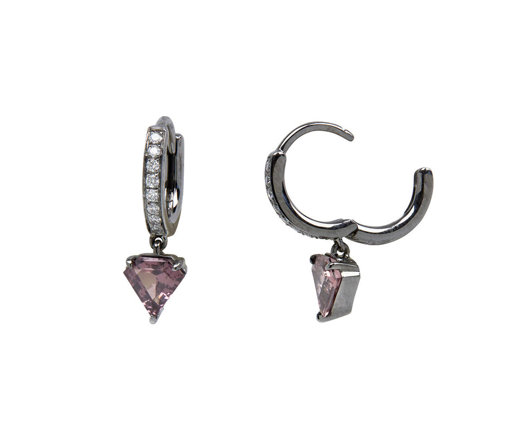 Pink Spinel Kent Geo Hoop Earrings