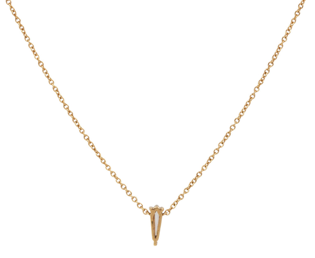 Eva Fehren Champagne Diamond Offset Warrior Pendant Necklace Back