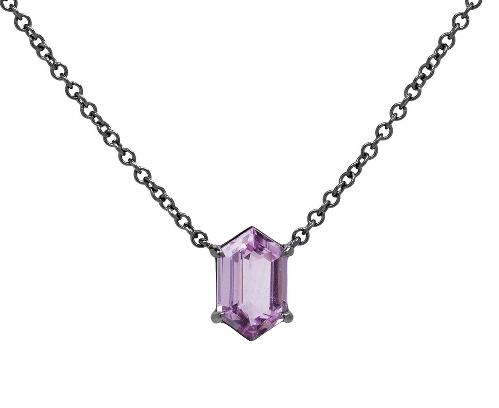 Pink Sapphire Hero Geo Pendant Necklace