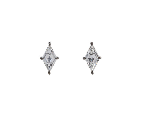 Eva Fehren Diamond Lozenge Stud Earrings