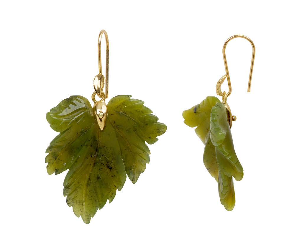 Medium Serpentine Fancy Leaf Earrings